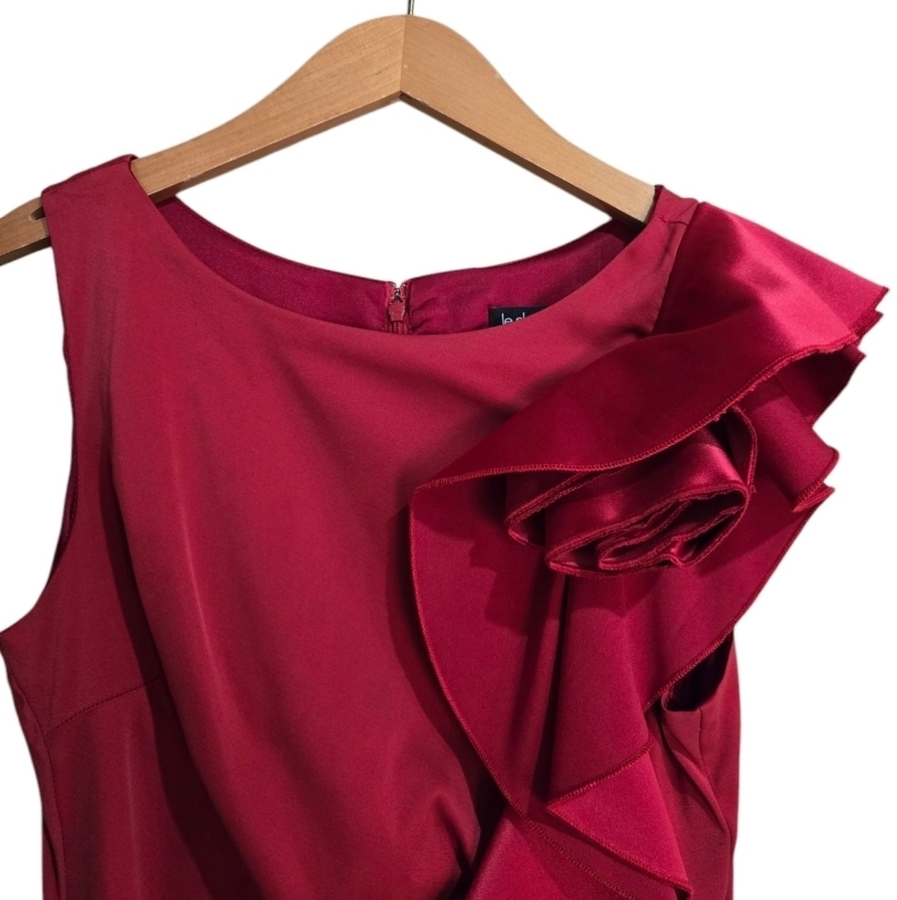 Beautiful Red Sexy Ruffle Le Chateau Dress, L - Picture 2 of 5